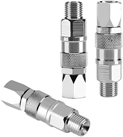 1/4-Inch Stainless Steel Airless High Pressure Spray Gun Swivel Joint for Paint Sprayers Spray Gun Hose Swivel Joint