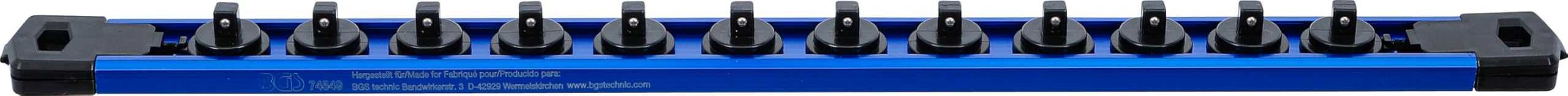 BGS 74549 | Socket Holder with square for 12 Sockets | magnetic | for 6.3 mm (1/4") Drive