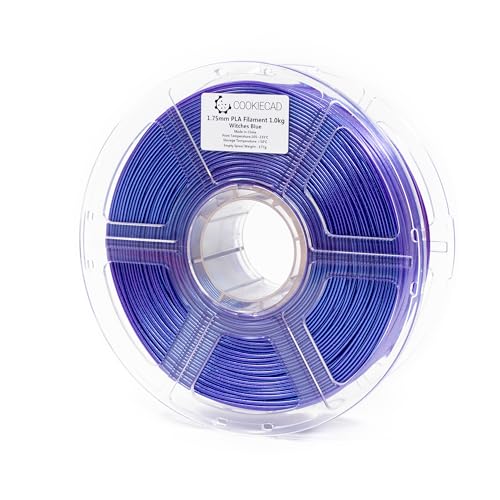 COOKIECAD 1.75MM TPU 3D Printer Filament 1.0 KG 2.2 LBS. Spool – Witches Blue