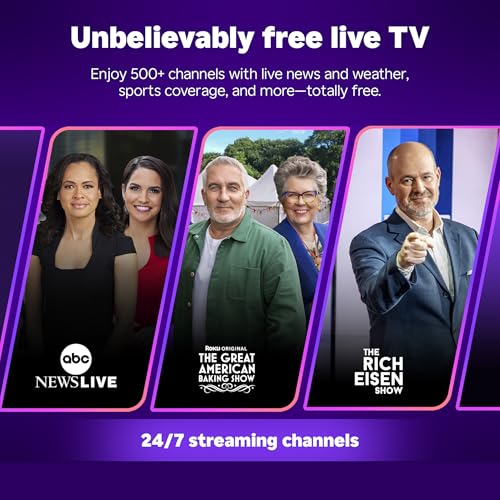 Roku Smart TV 2025 – 43-Inch Select Series, 4K HDR TV – RokuTV with Enhanced Voice Remote – Flat Screen LED Television with Wi-Fi for Streaming Live Local News, Sports, Family Entertainment - Image 6