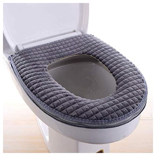 WDSHCR Bathroom Soft Toilet Seat Cover Pad -Toilet Seat Cushion Washable and Comfortable Toilet Seat Cover Pads, Fits Most Size Toilet Lids for Bathroom (Gray)