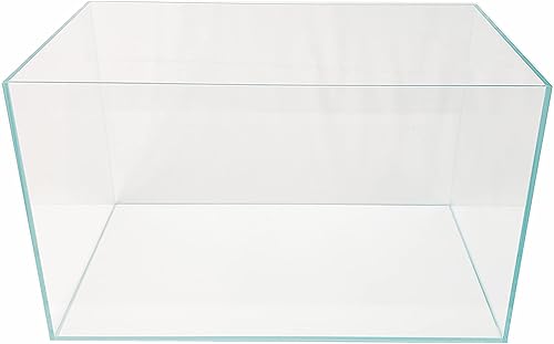 Miniatura 10 de Acuario sin montura de vidrio de hierro bajo de 17 galones, 0.236 in - (23.62 x 11.81 x 14.17 pulgadas)