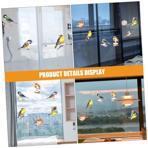 Pegatinas estáticas para ventanas Cabilock pack de 36 vinilos anticolisión de pájaros para cristal 5