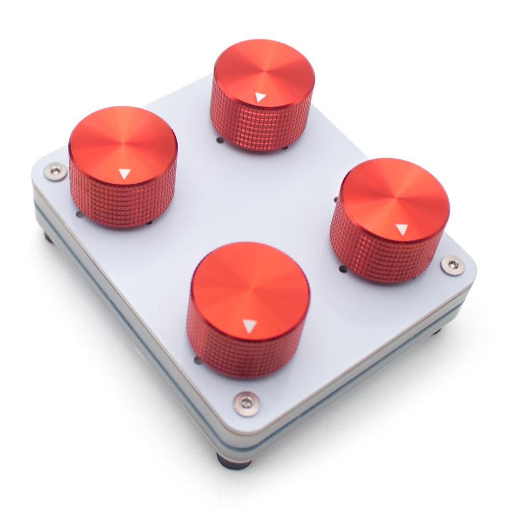 Controlador MIDI de 4 Botones con Mapeo CC Personalizable Interfaz USB-C para Software de Producción Musical Codificador Rotatorio de Precisión