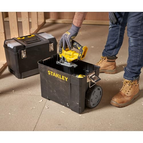 STANLEY Mobile Work Centre Toolbox, 2-in-1 Rolling Workshop with Stackable Units, Removable Toolbox, and Swivel Storage Carousel, 1-93-968 23 STANLEY Mobile Work Centre Toolbox, 2-in-1 Rolling Workshop with Stackable Units, Removable Toolbox, and Swivel Storage Carousel, 1-93-968 - Image 23
