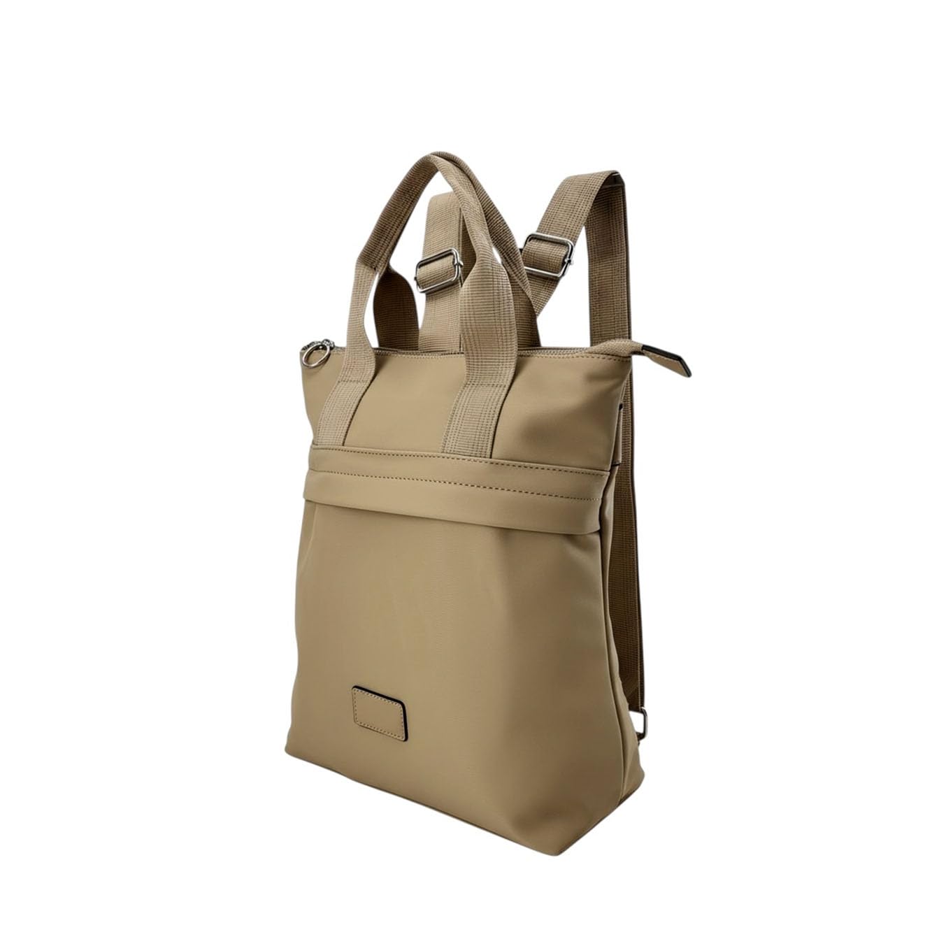 MODELISA - Bolso Mochila con Asas y Correas Ajustables Multifuncional Estilo Casual para Mujer (Caqui)