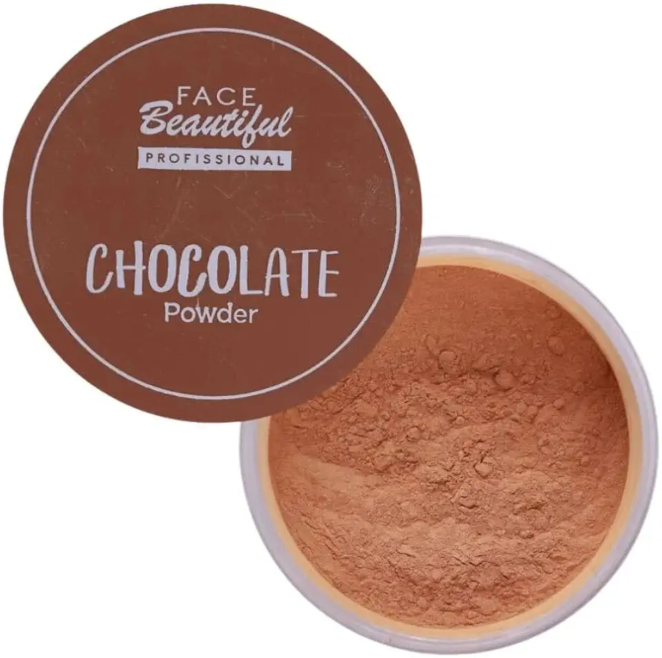 Pó Finalizador Chocolate Face Beautiful FB227 - Efeito Photoshop, Controla Oleosidade e Prolonga Maquiagem - Para Pele Média a Escura
