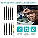 Precision Tweezers Set 10 Piece, ESD Safe Anti-Static Stainless Steel Kit with Case & Pry Tool for Electronics Repair, PCB Soldering, Jewelry Making, Watch Repair, Lab and Craft Work