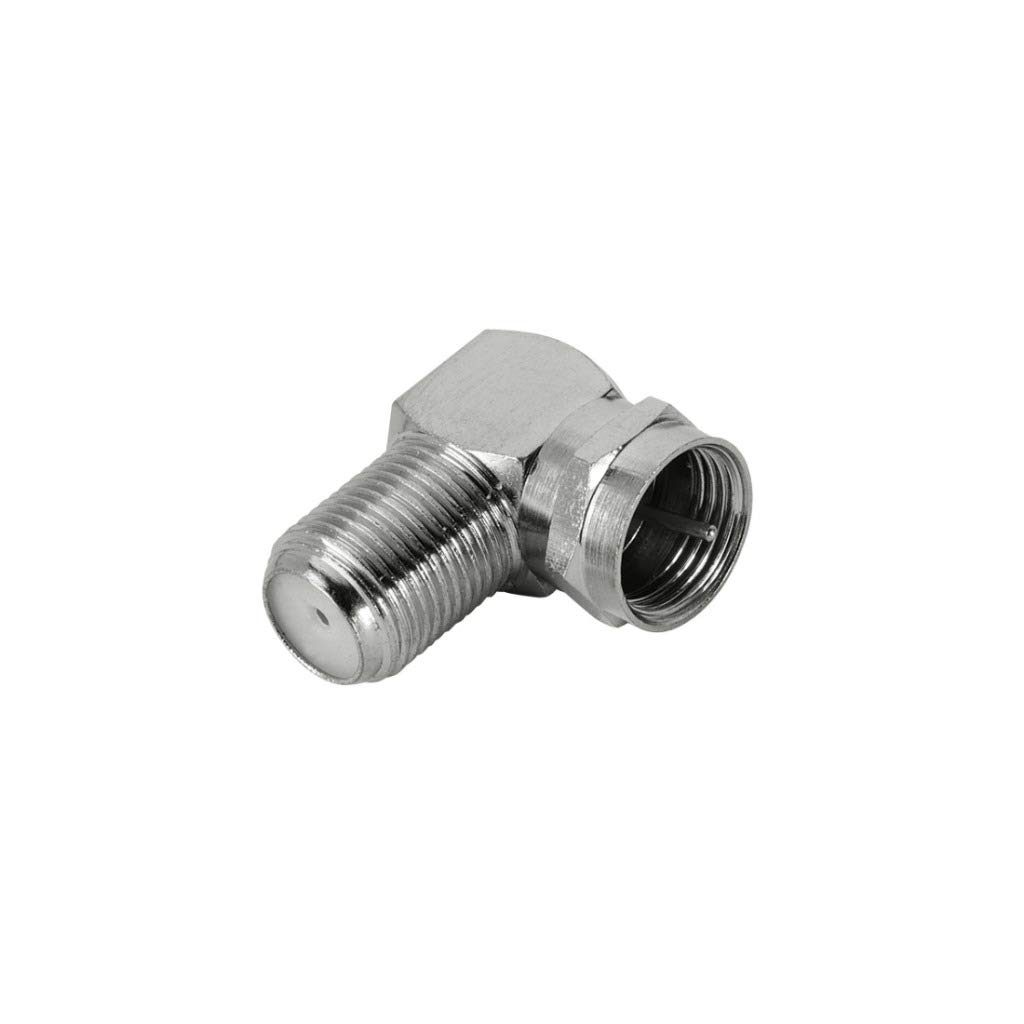 Avinity - SAT Angle Adapter, 90°, F plug - F socket - Silver (1 Accessories)