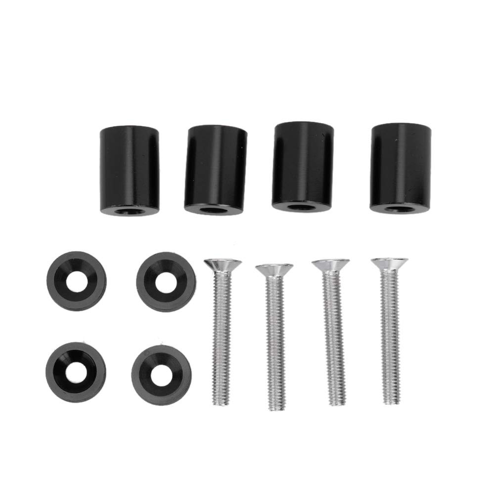Podstawka Dystansowa Maski, Podpórka Wentylacyjna Maski Silnika Samochodu ze Stopu Aluminium, Pasująca do Silnika 6mm (BLACK)