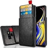 Cheeringary Case for Galaxy Note 9 Case Wallet Protective Slim Case with Credit Card Holder Slot Pocket Soft Leather Case Shockproof TPU Bumper Cover for Note 9 6.4 Inch (2018) Black