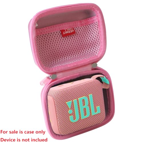 Image of Hermitshell Hard Travel Case for JBL Go 4 / JBL GO 5- Ultra-Portable Bluetooth Speaker (Pink, Case for JBL GO 4 / JBL GO 5)