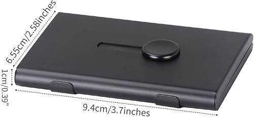 Miniatura 41 de KINGFOM Tarjetero de piel sintética para tarjetas de presentación, tarjetero universal con cierre magnético, color negro (25 tarjetas)