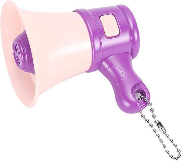 Topiky Mini Megafono Giocattolo, Regali Divertenti Cambia Voce a Bocca Forte, Amplificatore Portatile per Registrazione Musicale, Altoparlante Megafono Sirena e Giocattolo Portatile con Suono Chiaro - 3