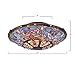 Quoizel Carroll 2-Light 17-Inch Vintage Bronze Flush Mount Ceiling Light, Tiffany-Style Handcrafted Stained Glass, Traditional Flush Mount Light for Sloped Ceilings, Hallways, Bathrooms, and Bedrooms