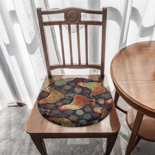 Coussin de siège rond en mousse à mémoire de forme pour salon et balcon - 7