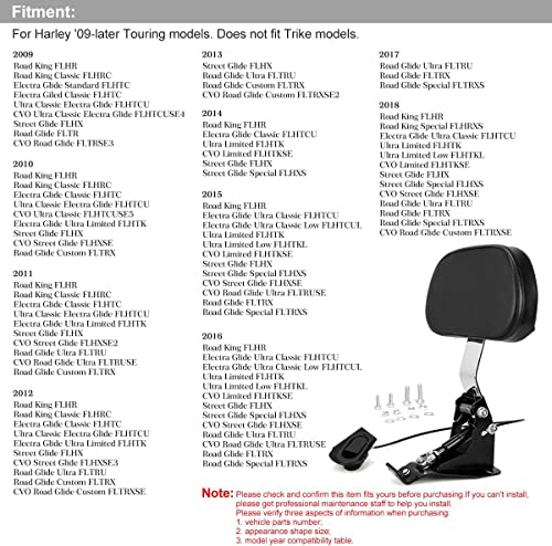 image for Newruiheng Adjustable Motorcycle Rider Backrest Driver Backrest Sissy 
