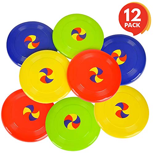 ArtCreativity 8 Inch Flying Disc Saucers - Set of 12 - Flyer Disks
