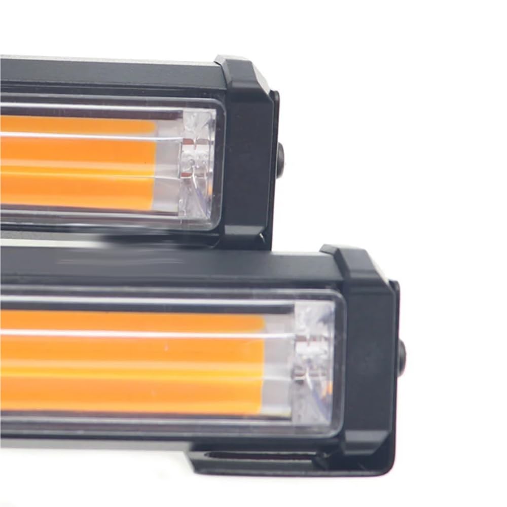 2 Pz Auto Griglia Anteriore Stroboscopica Lightbar 12V 24V Camion dei Vigili del Fuoco Luci di Emergenza Lampeggiante Luci di Avvertimento per Camion dei Vigili del Fuoco Polizia Flash Light,Rosso