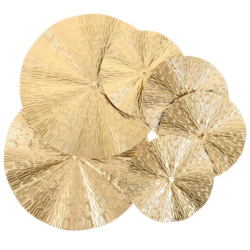 Disques Ronds Métal Or Robustes pour Sublimer la Chambre et le Salon