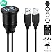 USB 3.0 Mount Cable - Powerbeast 2M/6.6ft Dual USB 3.0 Extension USB Mount,Dash Mount,Flush Mount,Panel Mount Cable for Car Boat Motorcycle