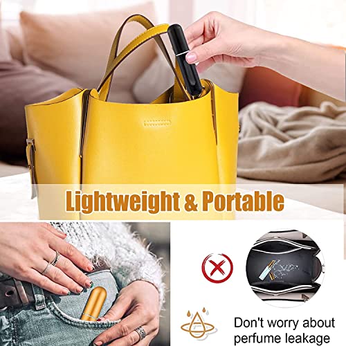 Image of Portable Mini Refillable Perfume Atomizer Bottle Travel Size Spray Bottles Accessories, Refillable Perfume Spray Scent Pump Case, Perfume Bottle (5ml /0.2oz,Multicolor, 1 Unit, Aluminum & Glass)