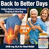 Suplemento para alivio de neuropatía con 2400 mg de ácido alfa lipoico – Fórmula nerviosa de máxima resistencia para apoyar pies, manos y dedos – 2400 mg ALA, vitaminas B12, B6 y B1, magnesio, cúrcuma – 60 cápsulas (paquete de 1) 6