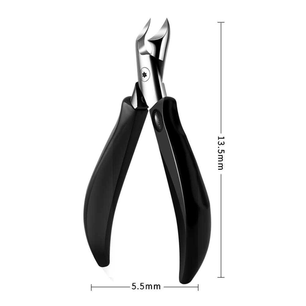Zehennagelknipser Nagelknipser Nagelhautknipser, Präzisions-Zehennagelknipser for dicke oder eingewachsene Zehennägel, hochwertiger Zehennagelschneider aus Edelstahl, langer Griff, scharf und dehnbar