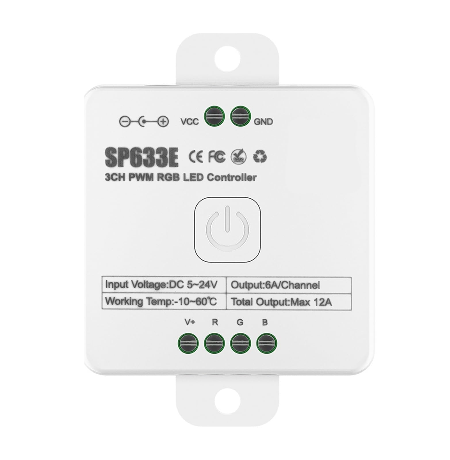 Contrôleur LED PWM SP631E avec gradation fluide 5050 RVB