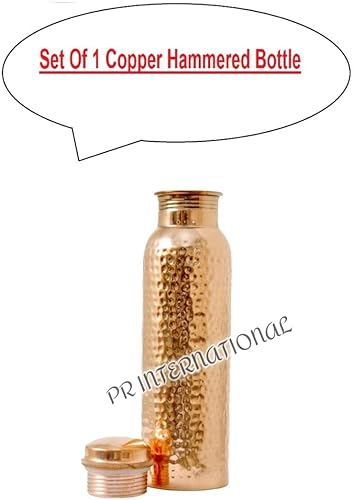 Miniatura 4 de Botella de agua martillada de cobre puro con tapa 900ML