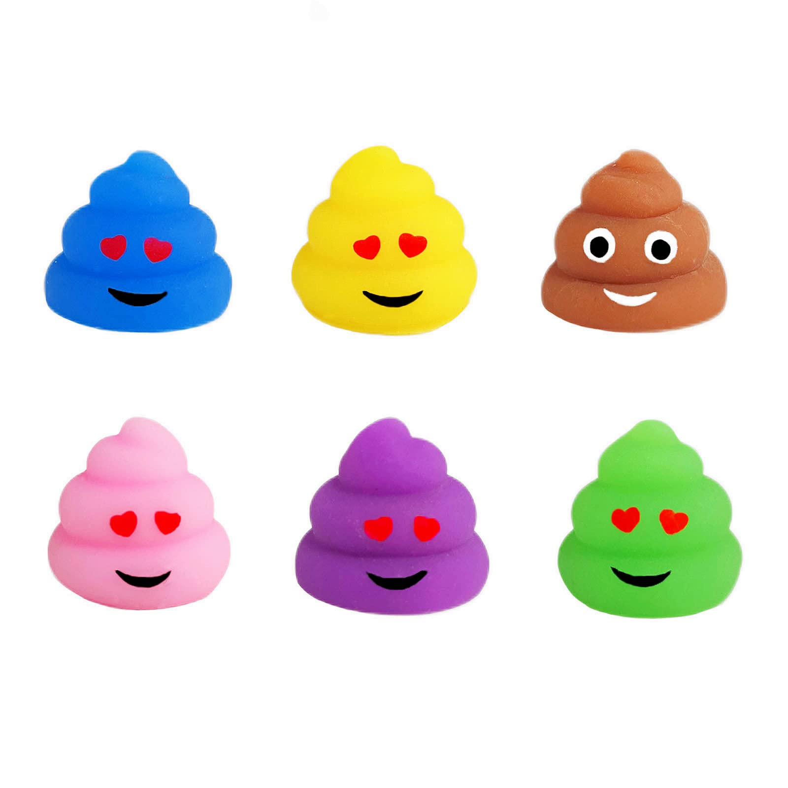 6Pcs Mochi Squishy Poop Toys,Mini Poo Moochies Squishies Pack for Party Bag,Kawaii Soft Small Moji Fidget Toy Party Bag Fillers for Kids Boys Girls Birthday Joke Present,Christmas Stocking Filler Gift