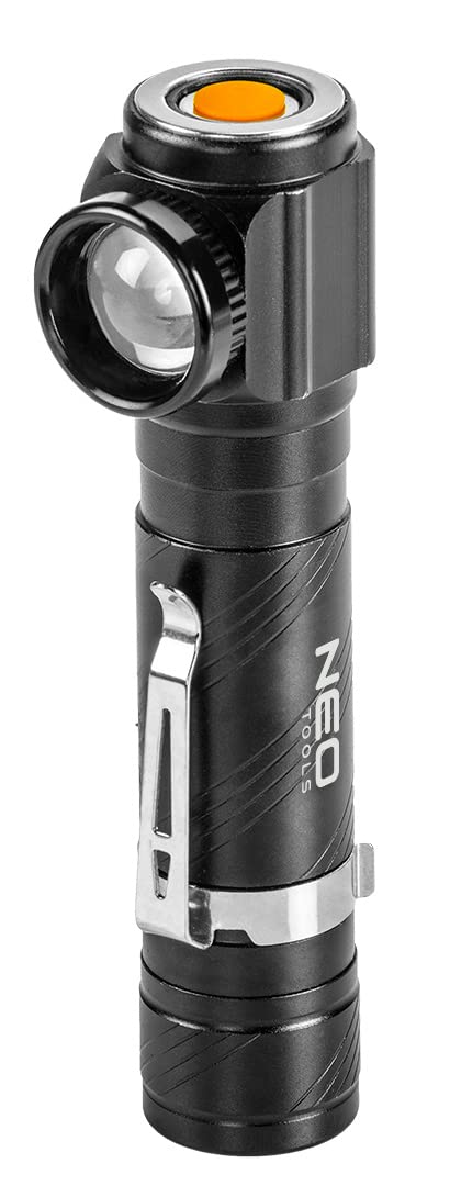 NEO TOOLS Stirnlampe LED Kopflampe Magnetisch USB Taschenlampe 1000lm | starke cree l2 led mit 1000 lumen, komfortables magnetisches usb ladekabel