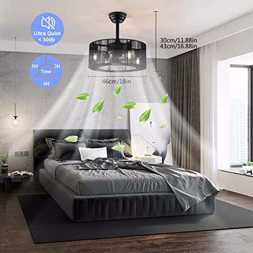 LOYALHEARTDY-Caged-Ceiling-Fans-with-Lights-and-Remote-18-Black-Fringe-Tassel-Ceiling-Fan-3-Speed-Modern-Downrod-Mount-Bladeless-Ceiling-Fan-Kids-Fan