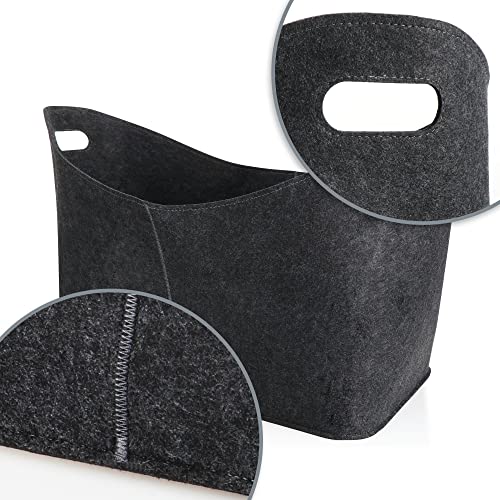 COM-FOUR® felt bag xxl for shopping newspapers, paper, toys, picnics or the beach, robust made of thick felt - Image 4