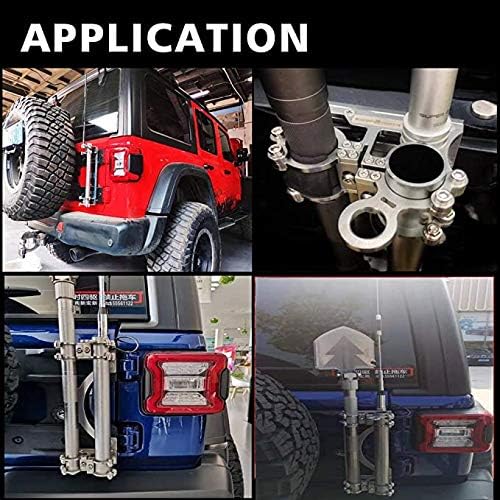 SXMA Flagpole and Antenna Mount Bracket,Multi-Function Antenna Mounting Brackets Aluminum Alloy for Jeep Wrangler 2018-2019 JL JLU & Unlimited Rubicon Sahara Sport