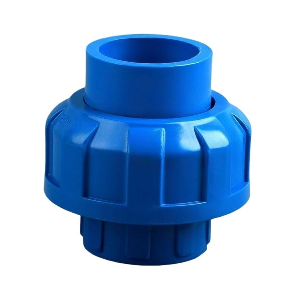 Gonchenjiu Blue Pipe End Plug Water Pipe Equal Fitting, Thickening Pvc Union Joint Id 20~50Mm, Straight Connector For Garden Irrigation 1Pc(,50Mm)