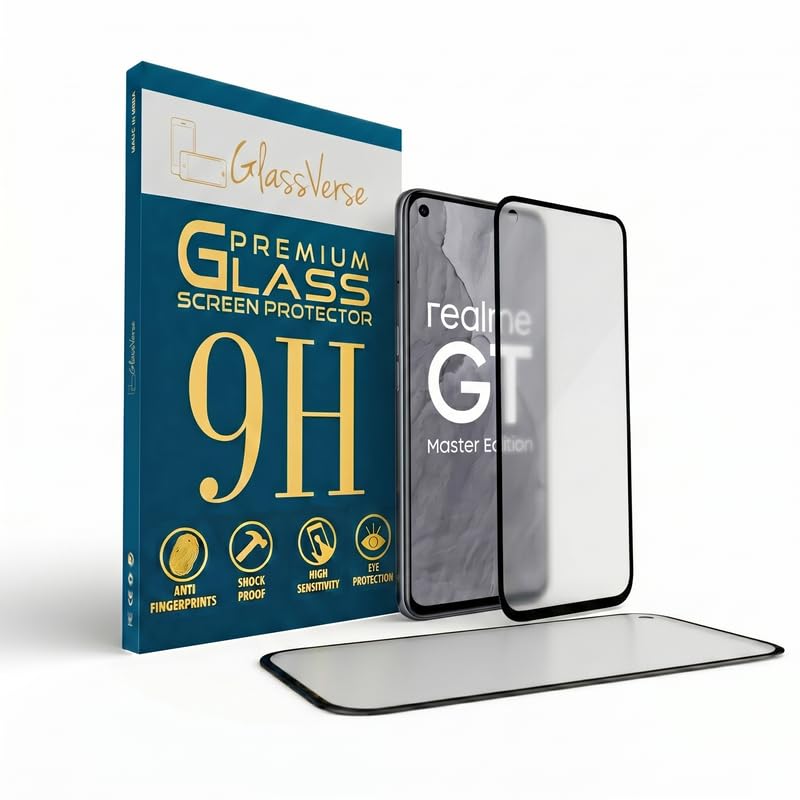 Image of GlassVerse D+ Matte Tempered Glass With 18H Hardness For Realme Gt Master Edition Smartphone(Pack Of 1) With Free Installation Kit. Full Screen Coverage. If Received Damaged-6.43 Inch