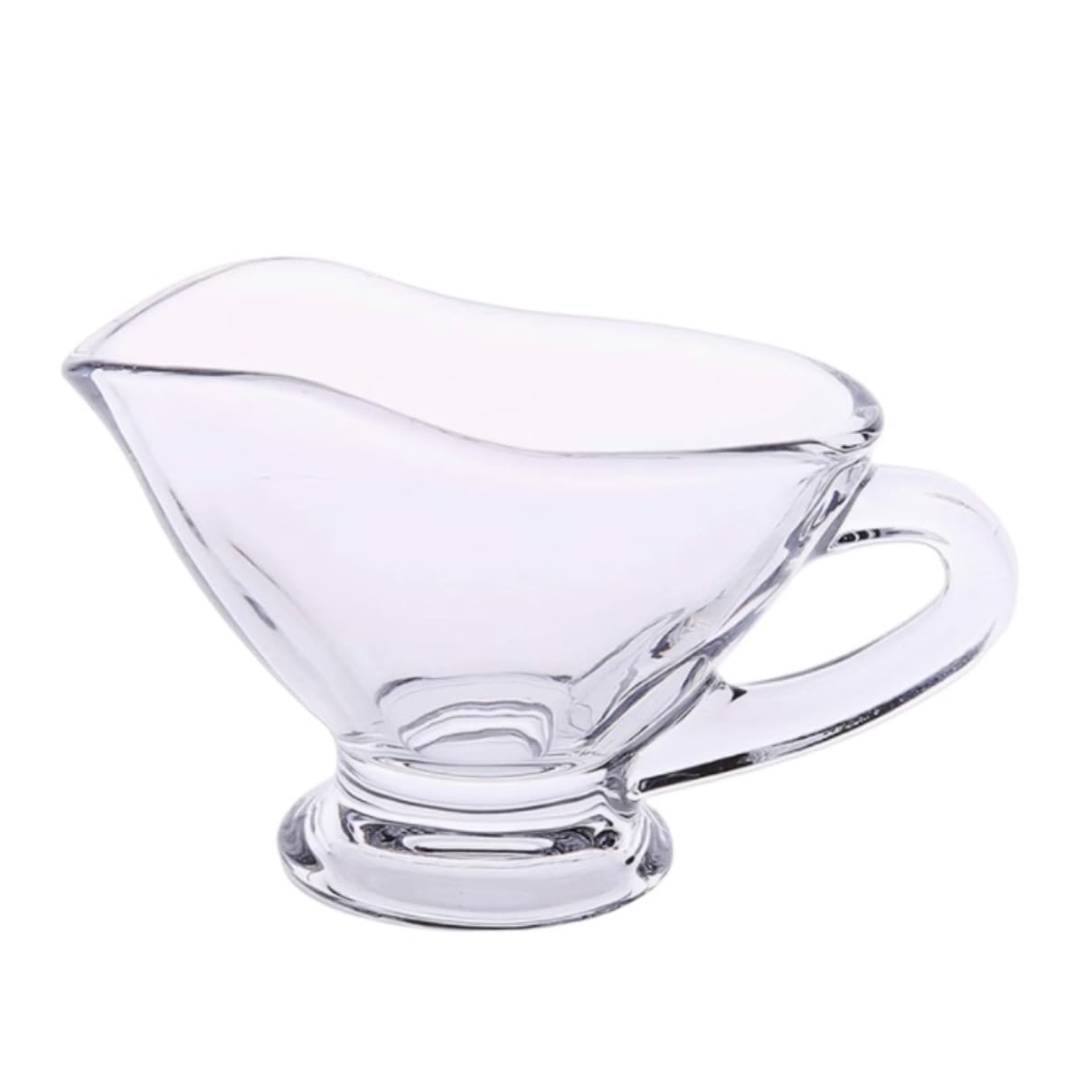 Salsiera per condimenti per insalata, condimenti, condimenti, ciotola con manico, in vetro trasparente, per dessert e salse, per cucina e ristorante (10,5 cm)