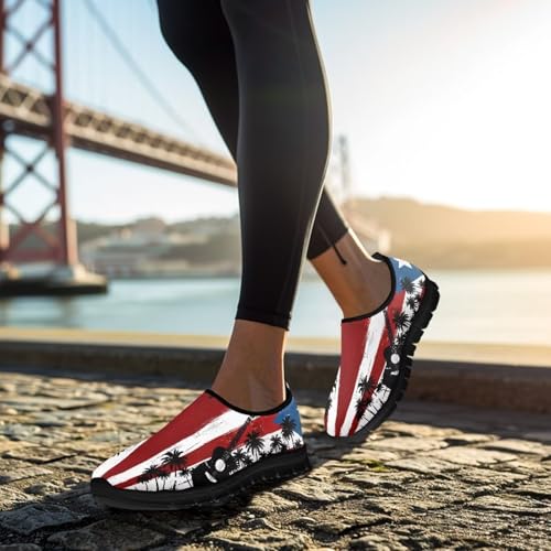 Image of Womens Slip On Walking Shoes Non Slip Loafer Breathable Holiday Travel Shoe Lightweight Casual Low Top Sneakers SizeUS 5.5-11.5