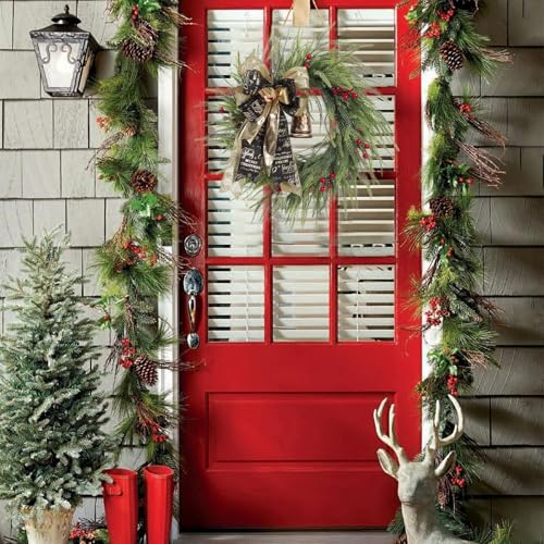 Couronne de Noël extérieure durable sans perte d'aiguilles - 3