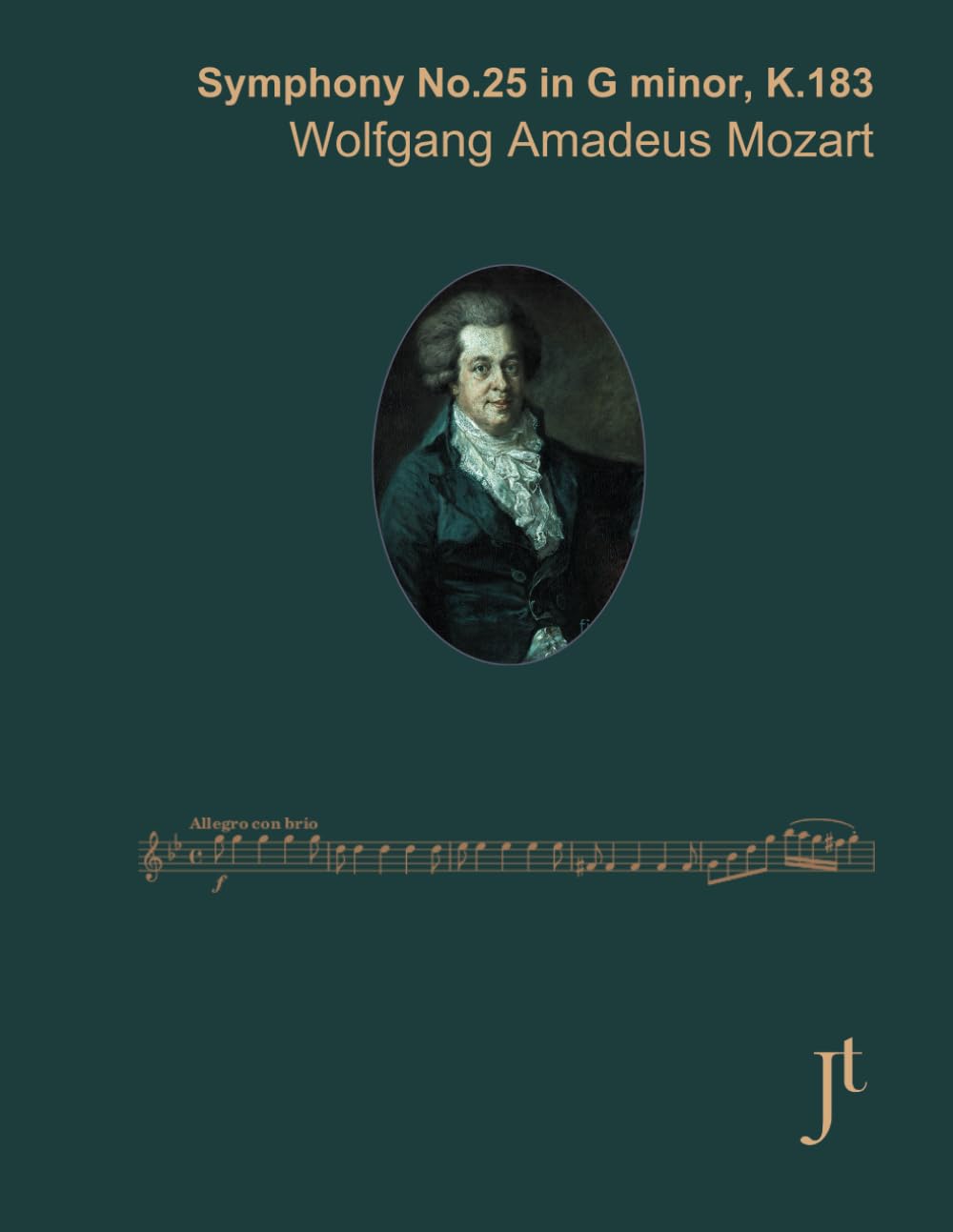 Mozart Symphony No. 25 in G minor, K. 183: Full bound score for study, performance, and review