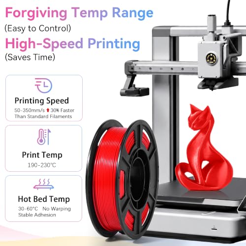 Image of Dynta 250g x 6 Spools Multi-Color 3D Printer Filament, Standard PLA with High Precision 1.75mm ±0.02mm, Compatible with Bambu Lab, Creality and Flashforge, Perfect for Beginners and DIY Enthusiasts.