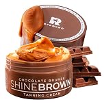 BYROKKO Shine Brown Chocolate Bronze Sunbed Tanning Accelerator (200 ml), Bronze Cream Effective in Sunbeds & Outdoor Sun, Super XXL Fast Bronzing Cream for Intense Chocolate Tan
