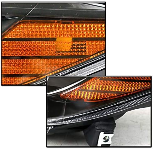 Projector Headlights Headlamps Black Compatible with 2008-2010 Scion tC