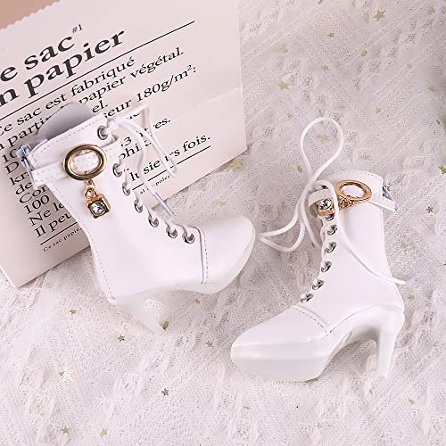 Ucanaan Bjd Dolls Shoes, 2.92In-2.94In Length White High Heel Boots For 1/3 Bjd Doll Sd Aod Dod Bjd Msd Dollfie #TOP7