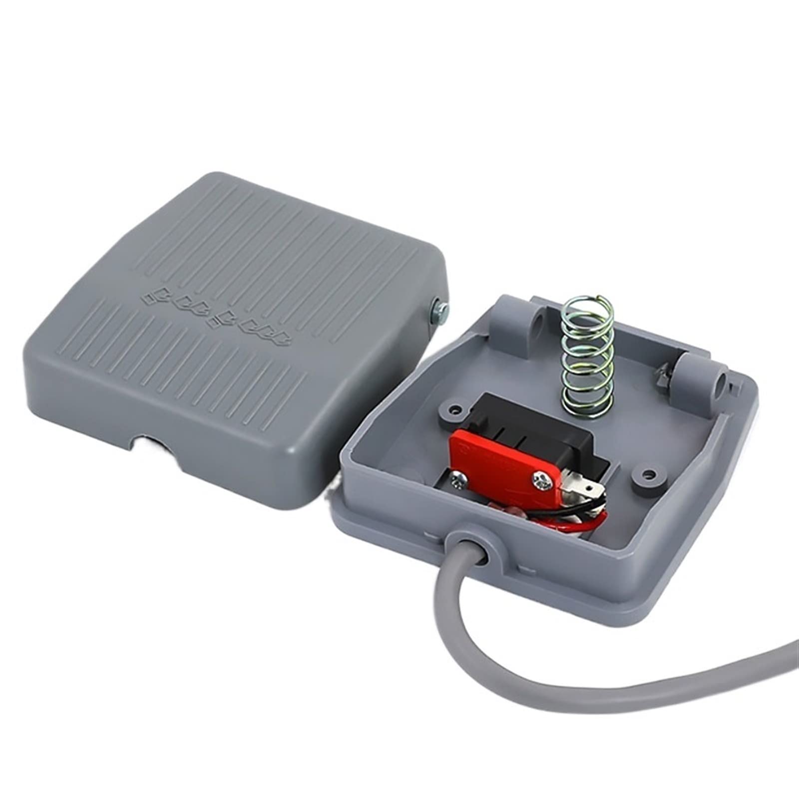 1 Uds interruptor de pie interruptor de Control momentáneo Pedal de energía eléctrica SPDT gris TDFS-201 10A 250V (Color : With 2m Wire)