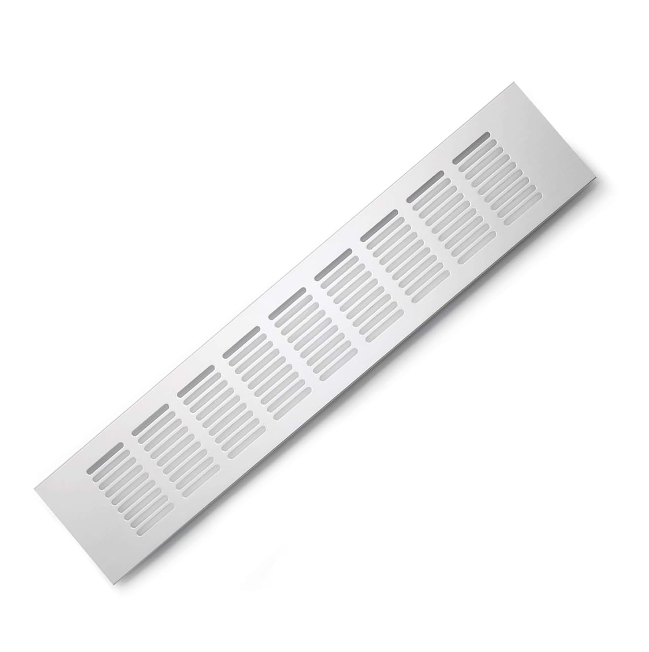 Air Vent Grille Cover Ventilation Grill, 400 mm Silver Square Aluminum Alloy Vent Cover for Cupboard Wardrobe Ventilation