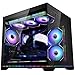 HELLOLAND Ocean Park Gaming PC Desktop- AMD Ryzen 7 9800X3D 8-Core 4.7GHz- RX 9070 XT 16GB- 32GB DDR5-1TB PCIe SSD- 850W PSU- 360mm AIO & APP RGB Fan Control- WiFi + BT - Pre-Installed Win 11 -Black