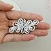 Quke - Broche de plata con circonita cúbica de cristal, para novia,...