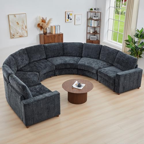 ORRD Oversized Curved Sectional Sofa, Convertible U Shaped Couch with